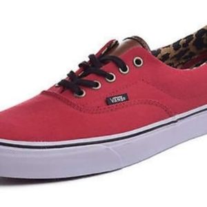 Vans Era Low Top Canvas Leather Leopard Sk8 shoes